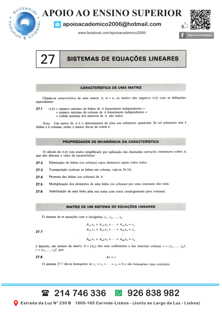 Explicações Álgebra Linear