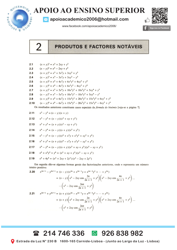 Explicações Análise Matemática